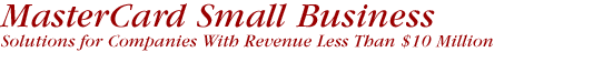 MasterCard Small Business