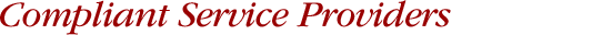 Compliant Service Providers