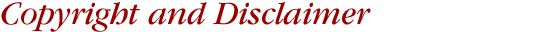Copyright and Disclaimer