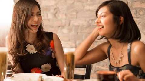 friends laughing together