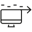 Data trasnfer one way icon