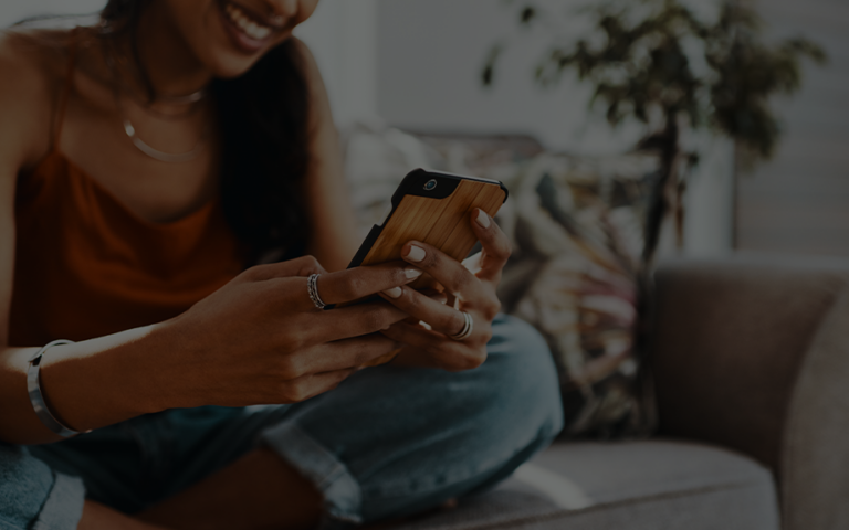 Young woman using a phone