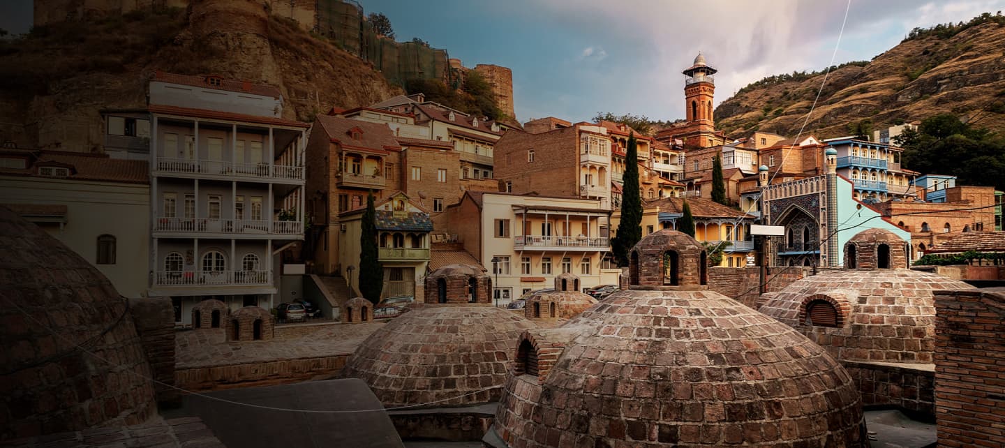 ancient brick domes in historic village town
