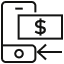 Mobile receive funds icon