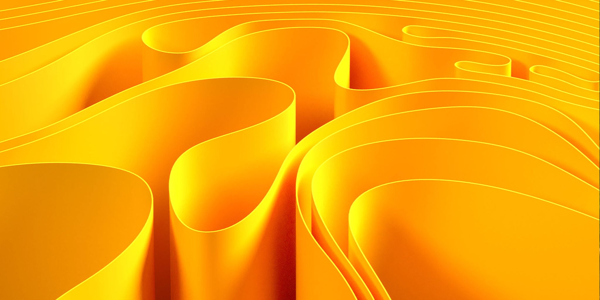 Abstract 3d image that resembles an orange ribbon
