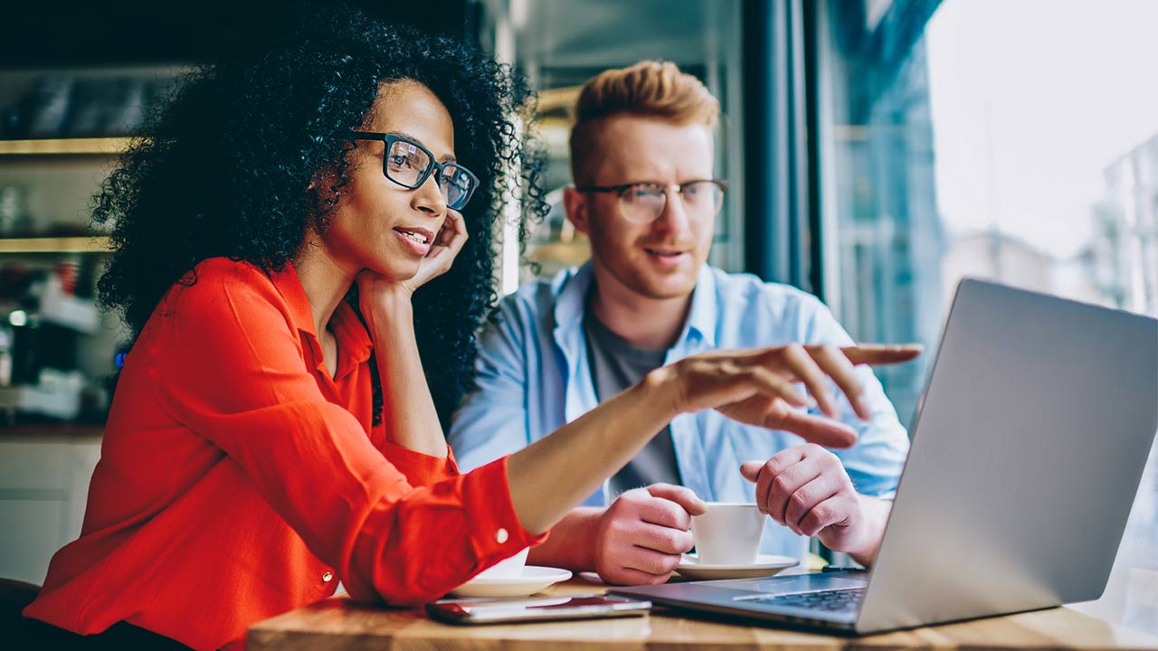 Colleagues working on a project.