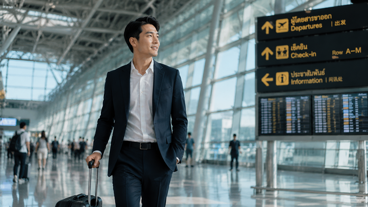 Business man travel