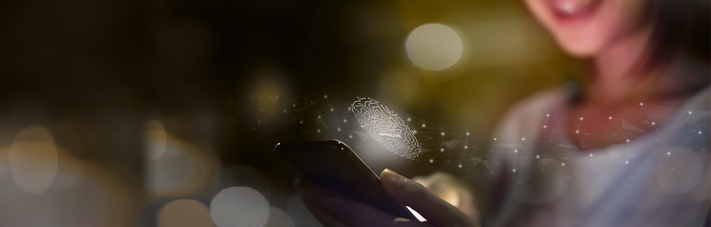 Woman on phone with blurry background