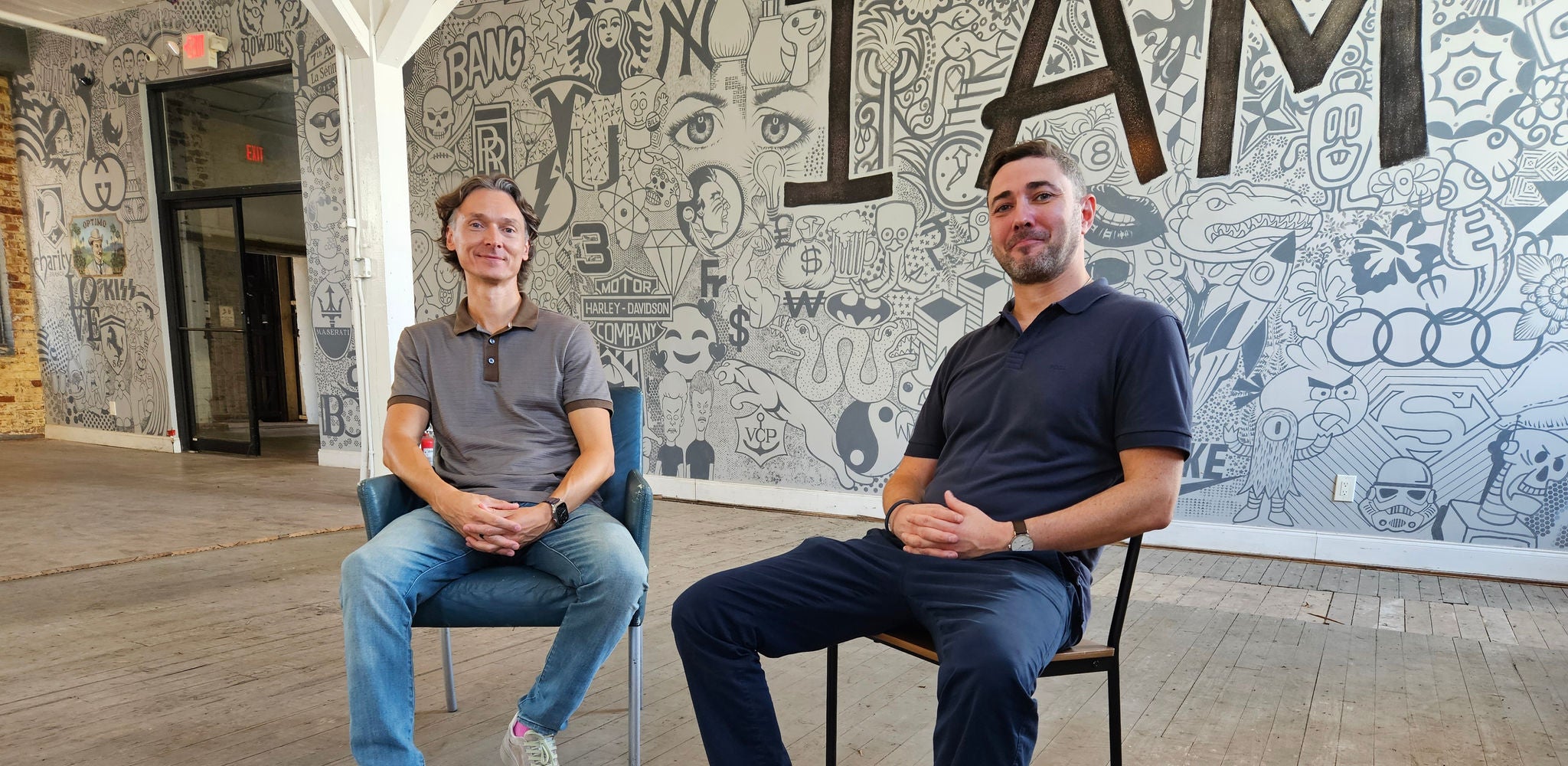 Two cybersecurity experts from Recorded Future sitting down.