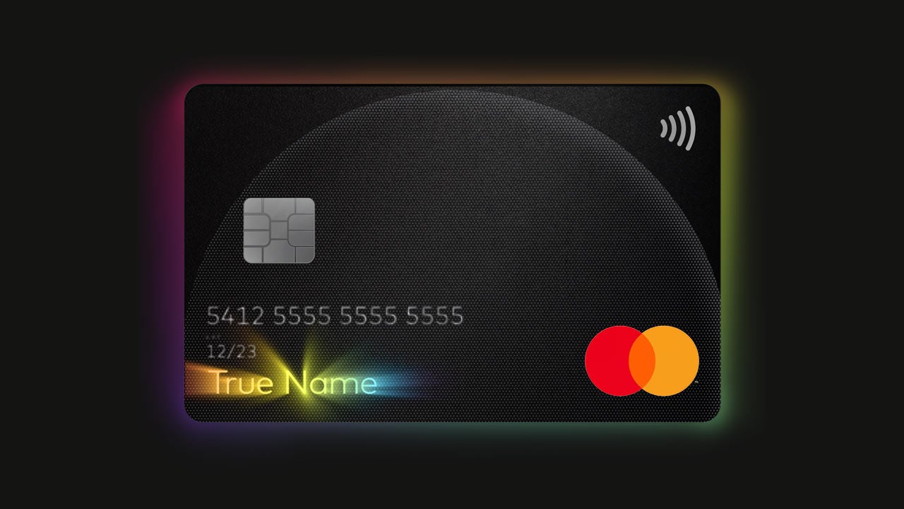True Name Mastercard card.
