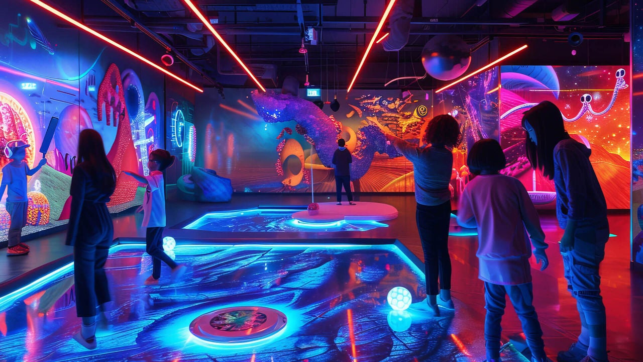 people enjoying a musuem