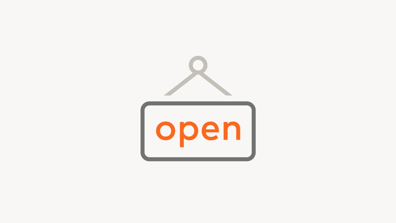 Open sign icon.