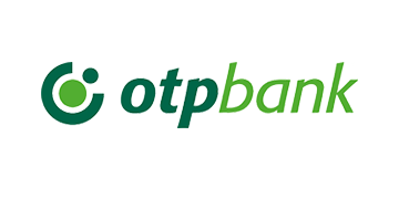 OTP Bank logó zöld színben, kör alakú emblémával fekete háttéren.