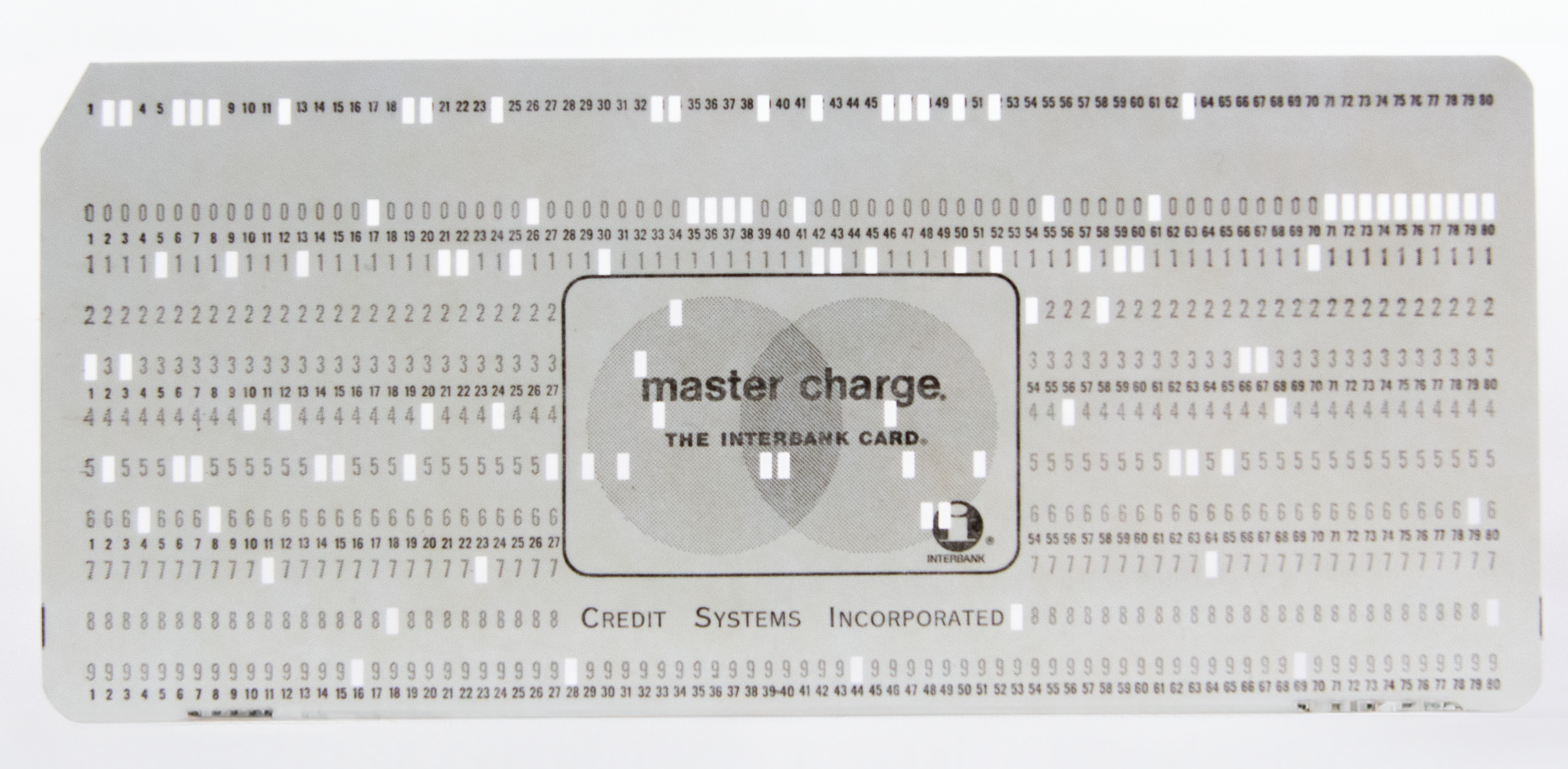 Mastercard punch card