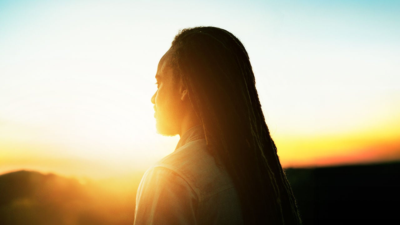 A person looking out in the distance.