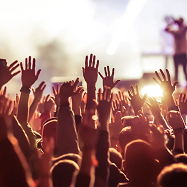 Hands up in the air in a concert