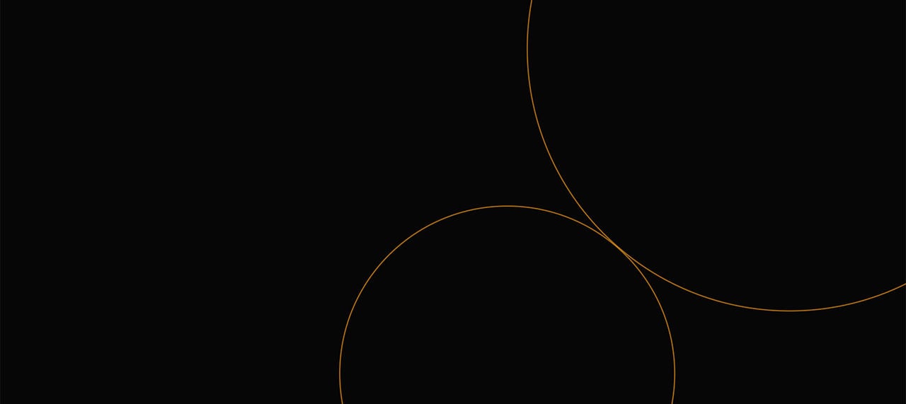 Black gradient background with circles