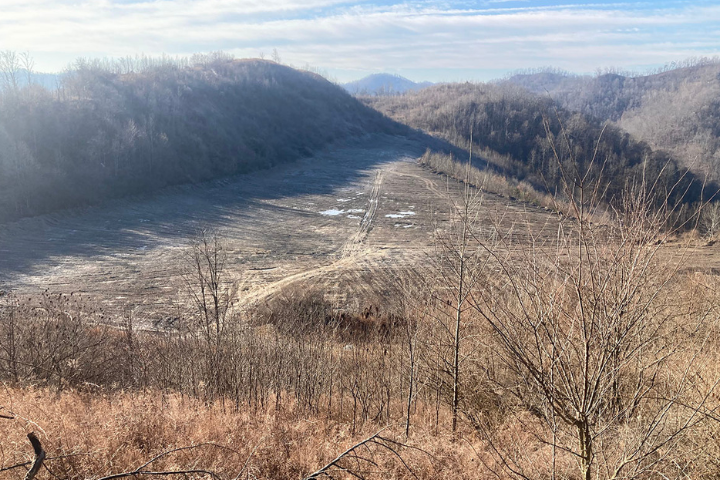A former coal mine in Kentucky in the Appalachians. 