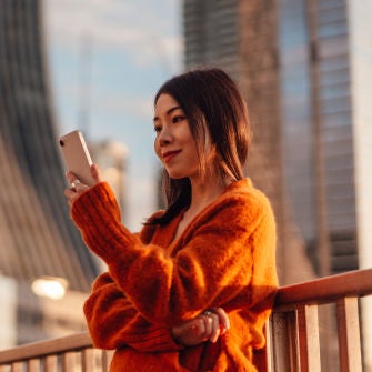 Car arriving at a gas station illustration