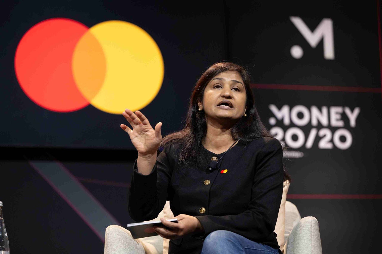 Ranjita Iyer speaks on stage at Money 20/20