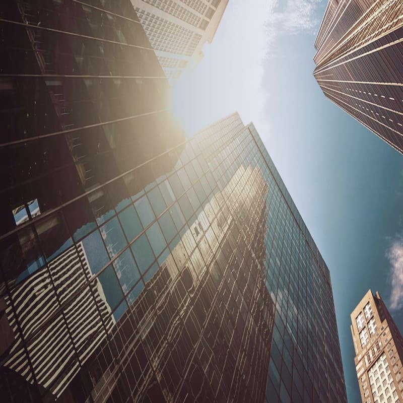 skyscraper view from the bottom