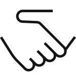 Handshake building trust icon