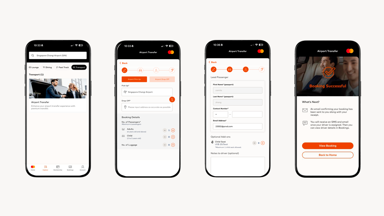 Услуга трансфера из аэропорта доступна в приложении Mastercard Travel Pass