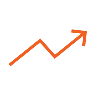 Arrow chart going up icon