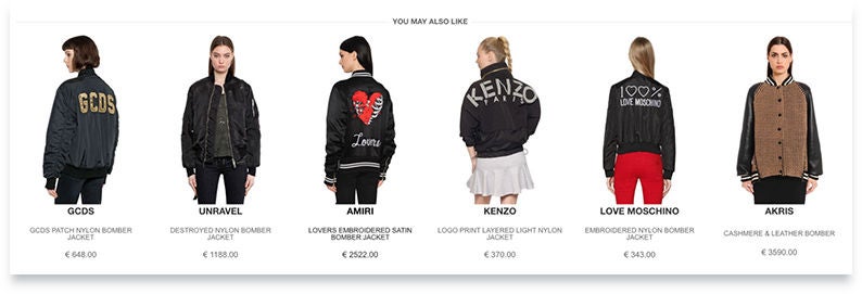 Example of the shopping experience