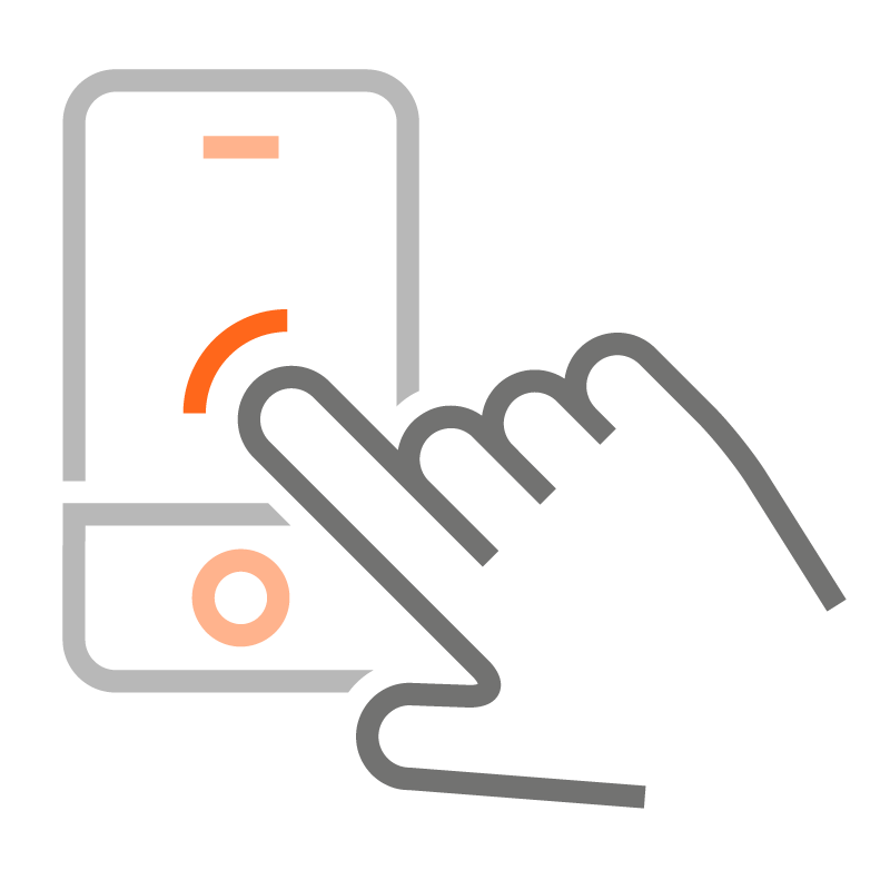 Mobile gesture touch icon