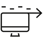 Data transfer one way logo