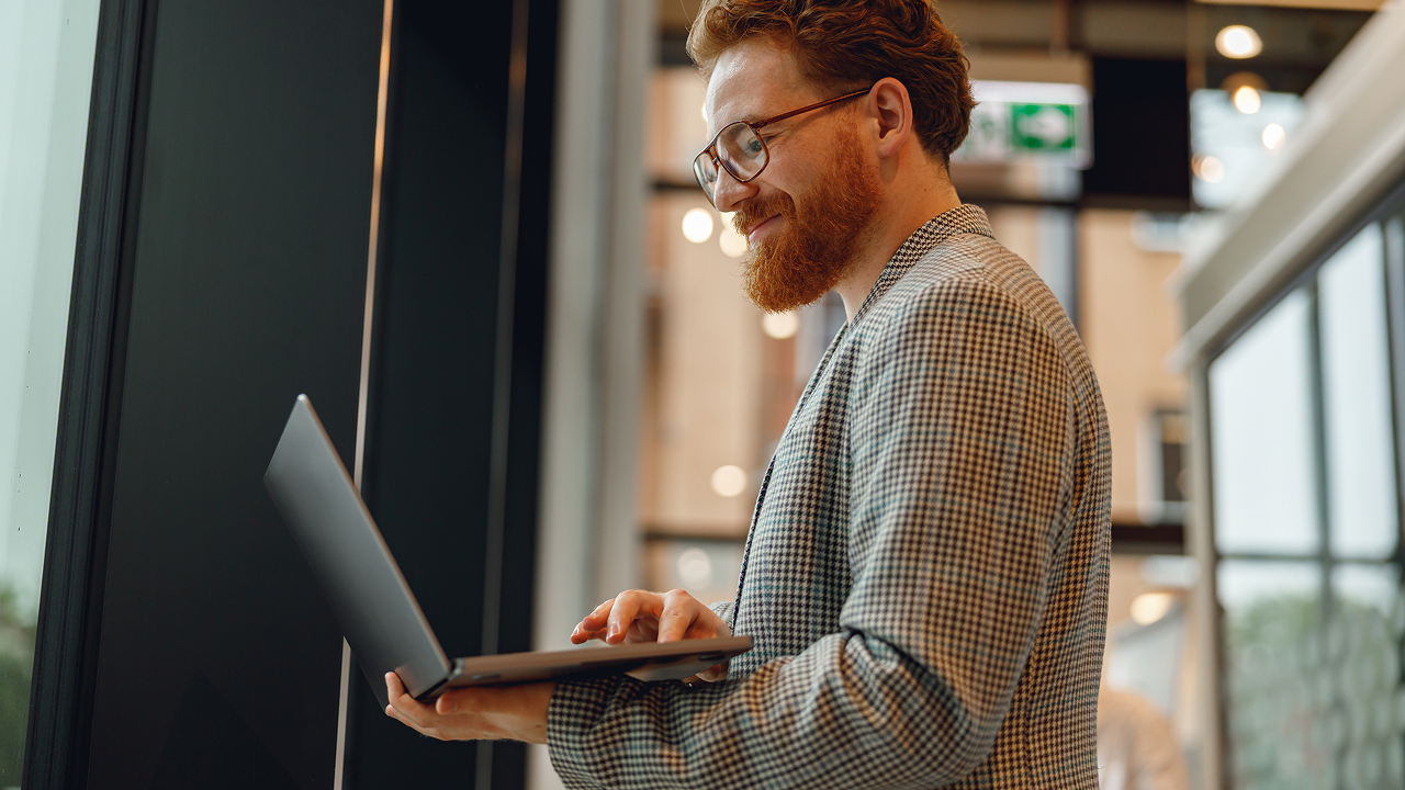 Man on computer