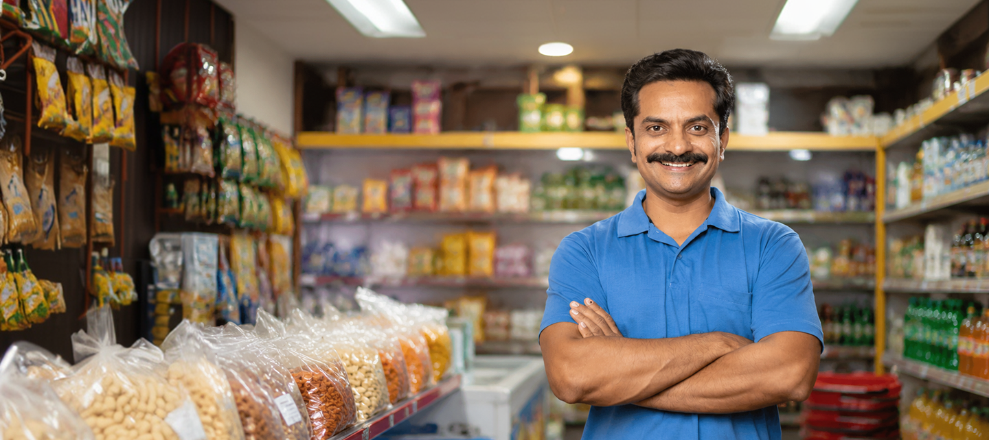 India man with small business