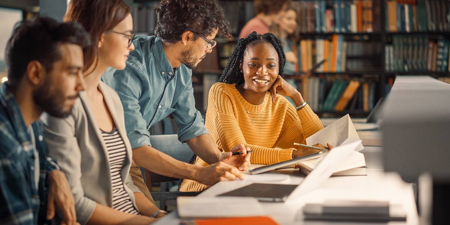 Young business people having a meeting