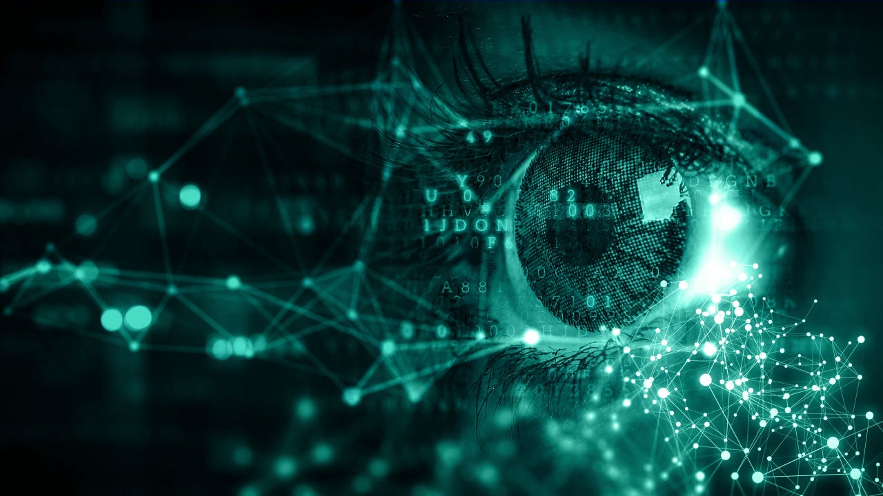 Abstract techy illustration an eye