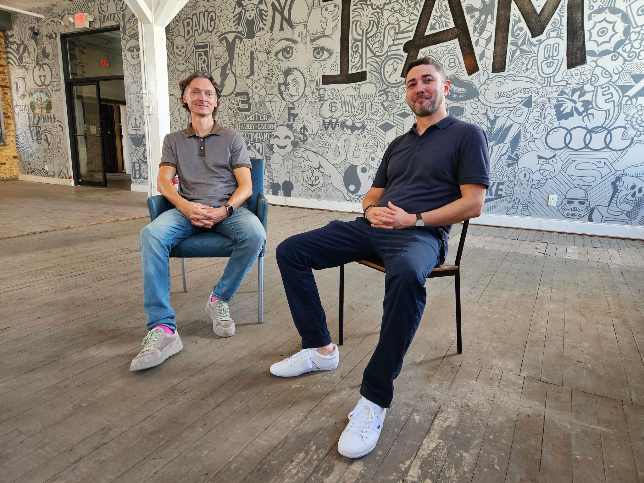 Recorded Future's Ilya Volovik, right, and Andrei Barysevich sitting together.