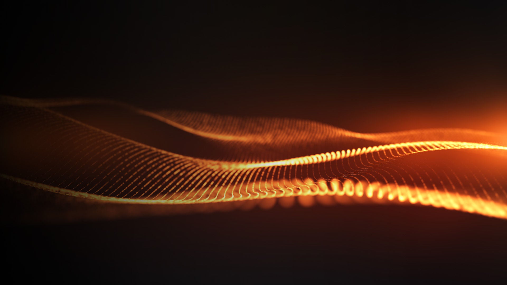 abstract image of wavy horizontal orange lines