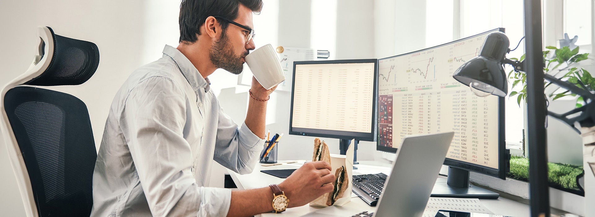 Man working at a desk