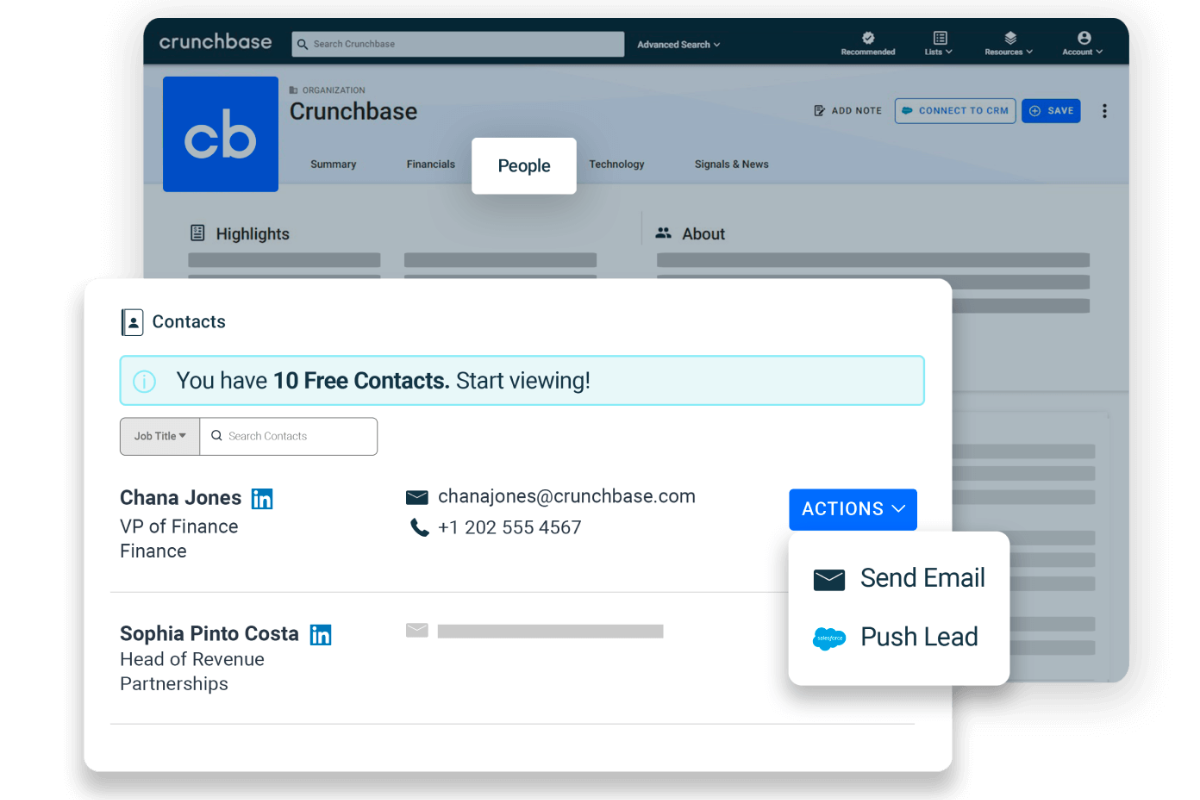 Crunchbase Website