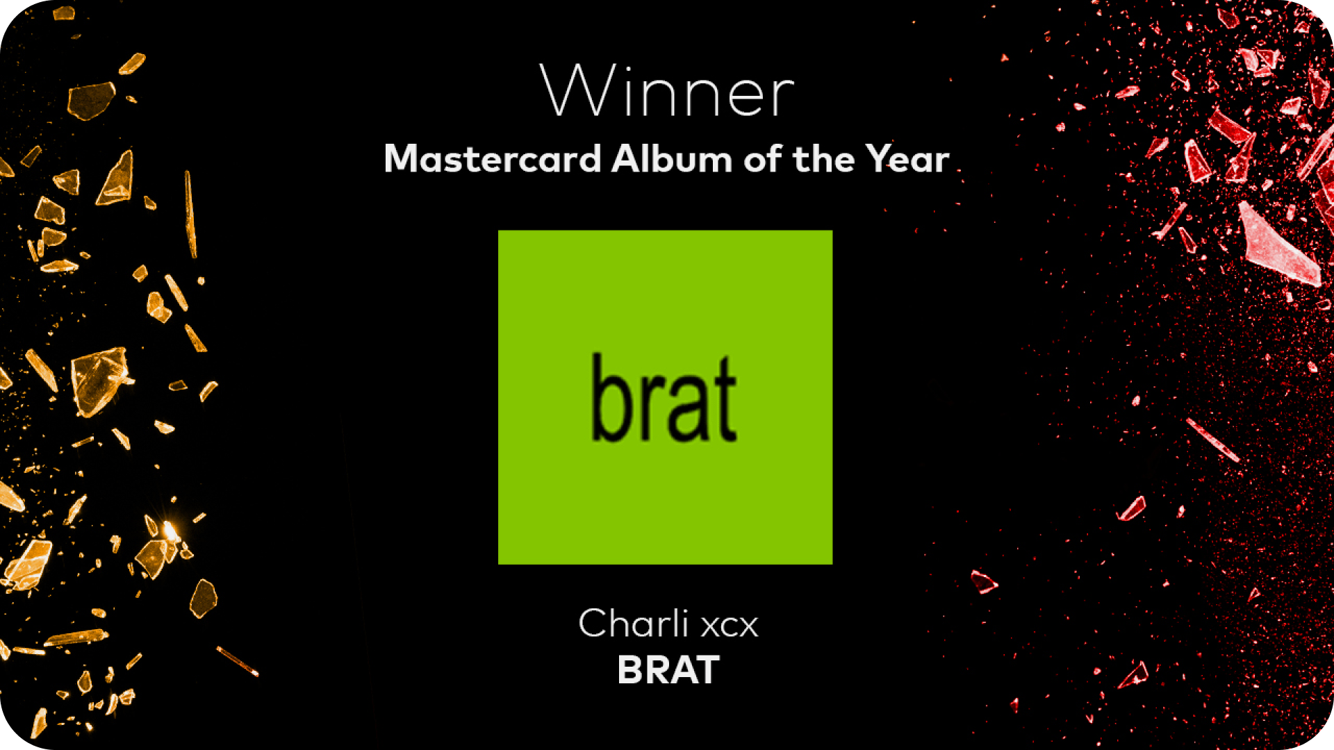Mastercard album of the year - winner