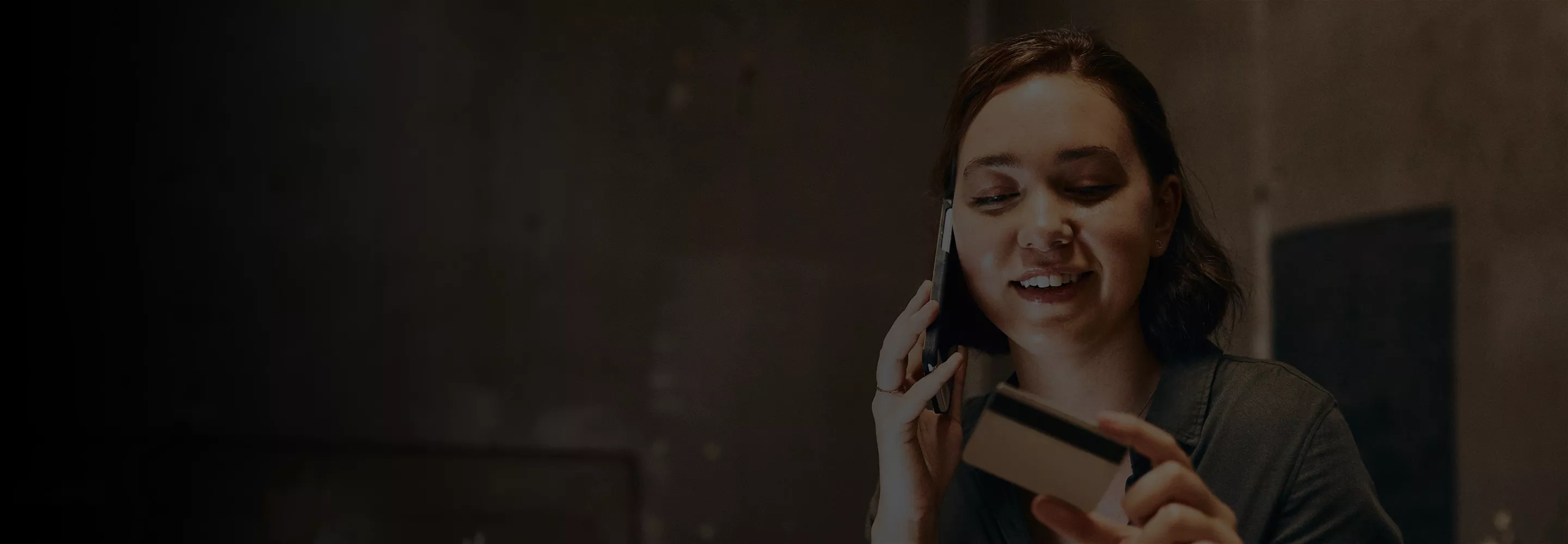 Woman buying through a phone call