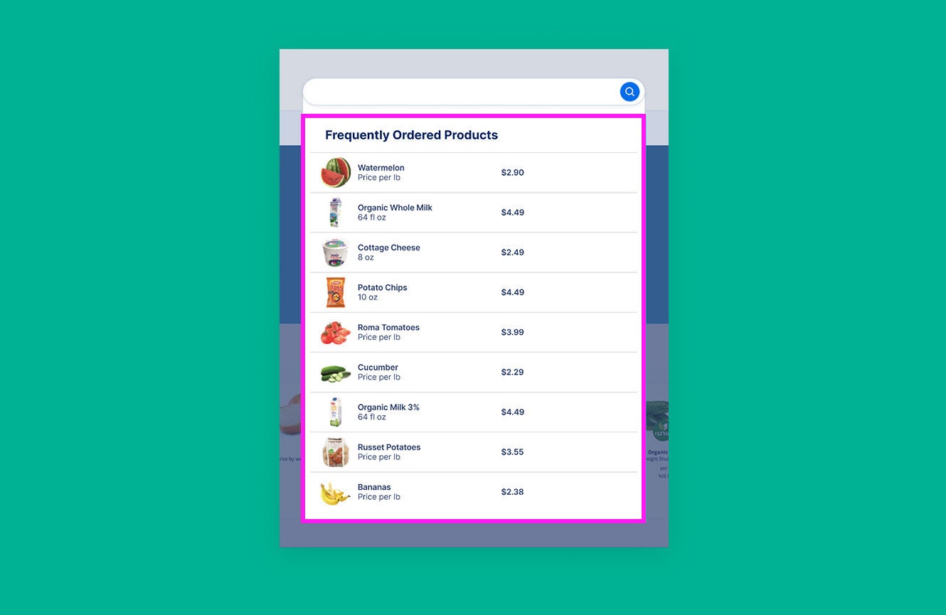 Store personalization example