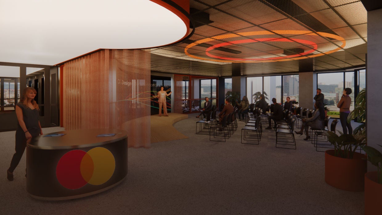 Industry leaders and peers meeting at the Mastercard Retail Innovation Centre.