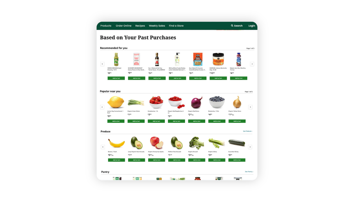 Reward loyalty and welcome returning customers with 1:1 personalization according to the individual’s past purchases, affinity, or in-the-moment activity.