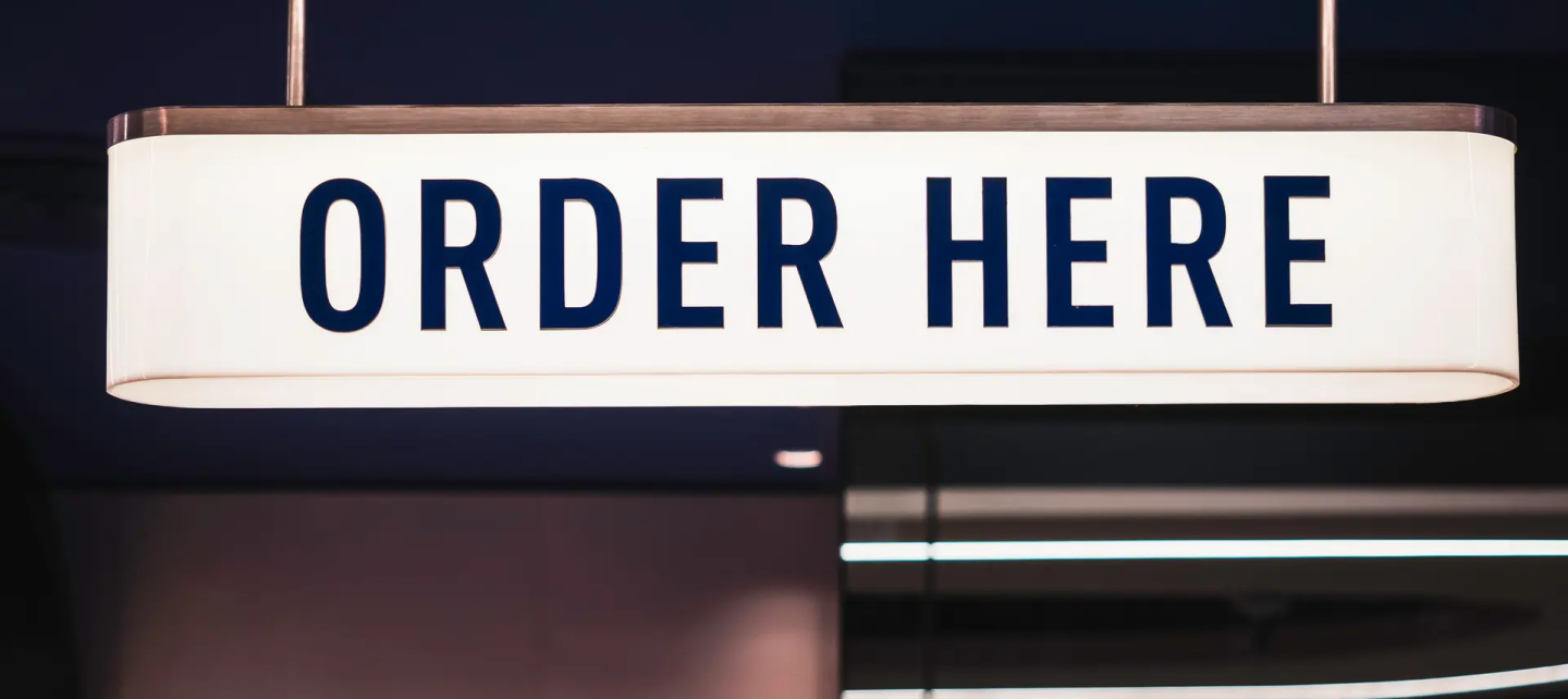 Order here signage
