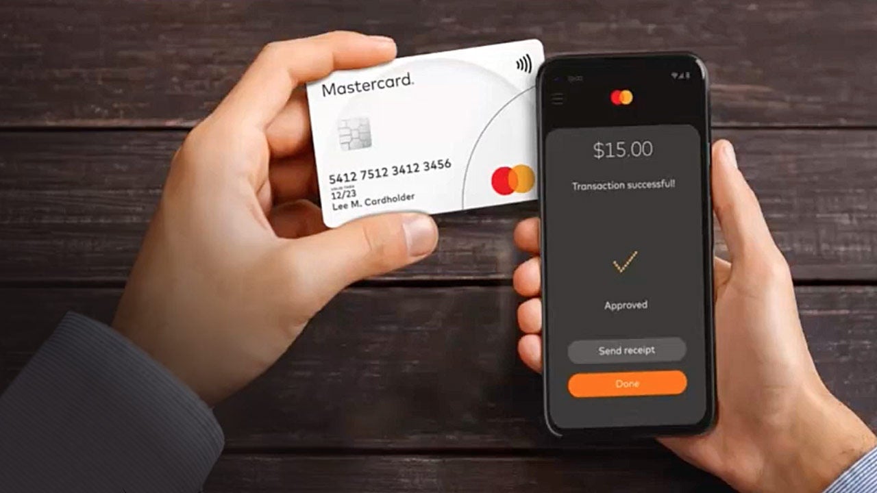 Transaction successful screen on phone.