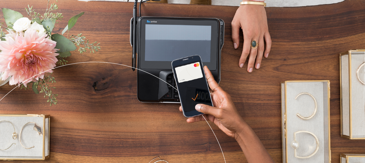 Paying with mobile at the store