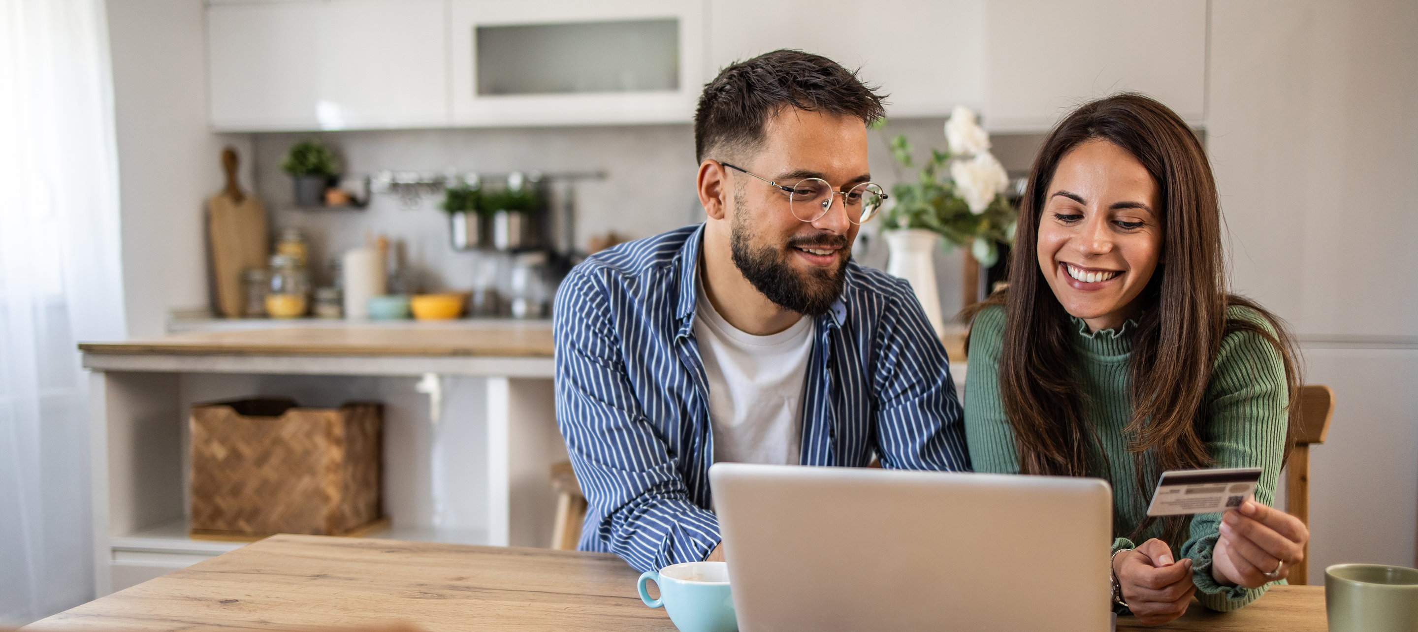 Couple shopping on a personalized website