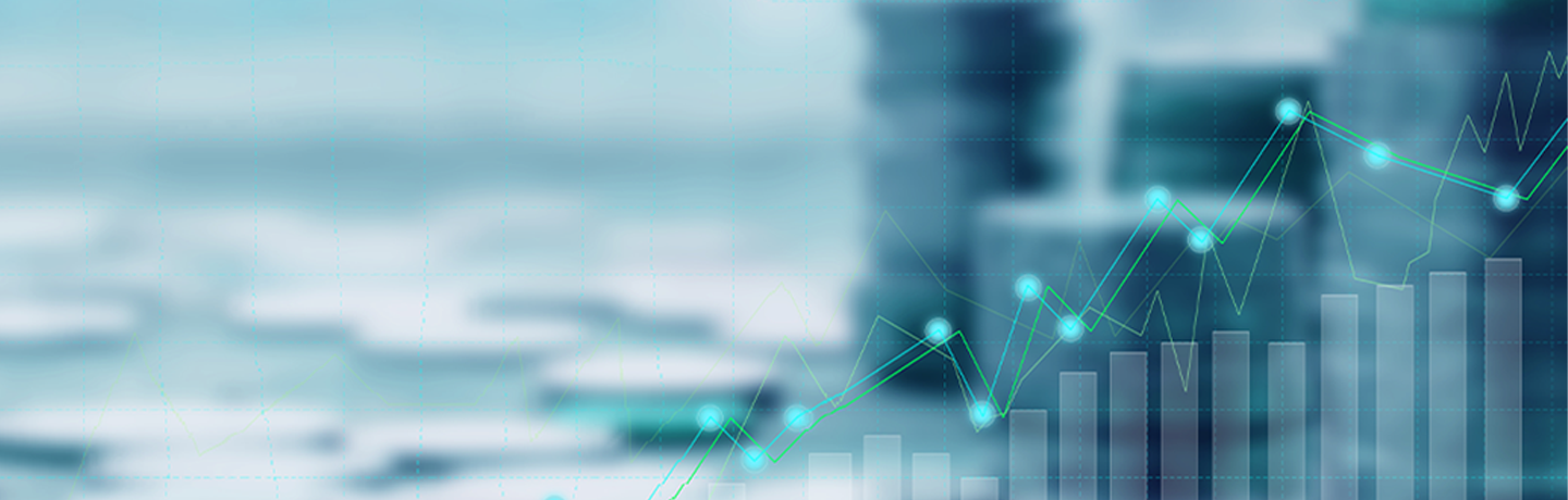 Finance image with coins and finance columns