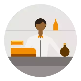 Digital card on phone illustration